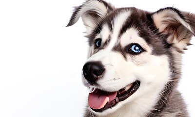 Close Up Of A Dog Looking Up With Wide Eyes
