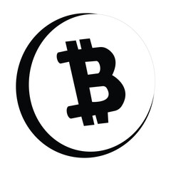 Bitcoin icon. Flat design vector bitcoin icons, signs of modern cryptocurrancy icon in flat style. Golden gray bitcoin illustration.