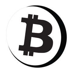 Bitcoin icon. Flat design vector bitcoin icons, signs of modern cryptocurrancy icon in flat style. Golden gray bitcoin illustration.