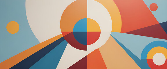 Obraz premium illustrazione con elementi geometrici a tema astratto contemporaneo