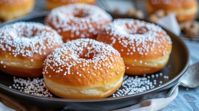 Indulge in some classic Finnish Vappu delights sugary donuts paired with refreshing sima