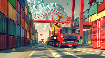 Third Party Logistics 3PL Transportation Export importing goods A service that combines warehousing and transportation. Delivery by air, road, sea