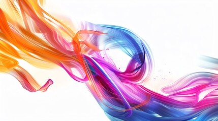 Vibrant abstract swirl of colorful paint in motion. Dynamic and fluid shapes creating a vivid and energetic visual impact.