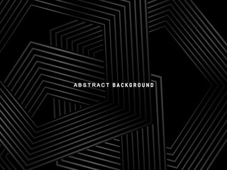 Abstract futuristic dark black background with modern design. Realistic 3d wallpaper with luxurious flowing lines. Elegant background for posters, websites, brochures, cards, banners, apps, etc.