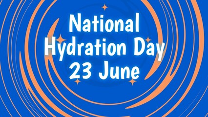 National Hydration Day web banner design illustration 