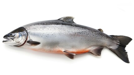 Naklejka premium fresh salmon isolated on white background.