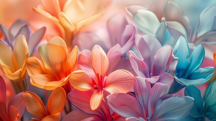 A colorful bouquet of flowers with a bright and cheerful mood