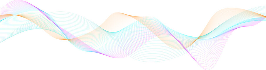 Vector wavy Illustration of lines abstract background