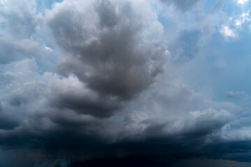 Dark sky with stormy clouds. Dramatic sky rain,Dark clouds before a thunder-storm.
