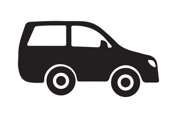 Car Icon  silhouette vector isolated on a white background
