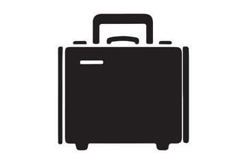 suitcase, briefcase, bag, case Icon  silhouette vector isolated on a white background