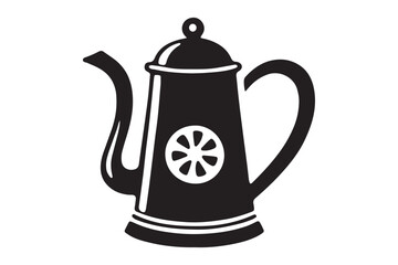 Tee Pot Icon  silhouette vector isolated on a white background 