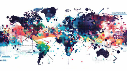 Fototapeta premium a image of a world map