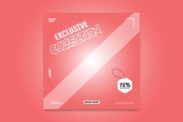 headphone social media design template