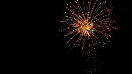 Magnificent display of vibrant 4th of July fireworks at night.