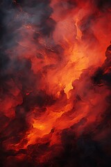 an abstract image of a fire and smoke coming out of the sky