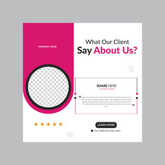 clients testimonial feedback design.