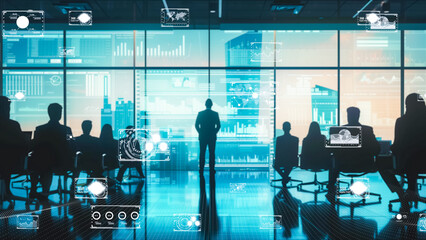 Innovative workspace with virtual data and collaborative business activities