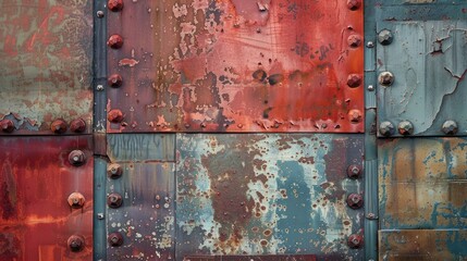 Aged colored metallic exterior