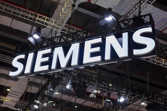 SHANGHAI, CHINA- NOV. 6, 2022: SIEMENS sign is seen during the fifth China International Import Expo (CIIE).