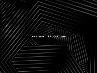 Abstract futuristic dark black background with modern design. Realistic 3d wallpaper with luxurious flowing lines. Elegant background for posters, websites, brochures, cards, banners, apps, etc.