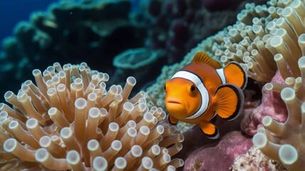 Clownfish in an anemone