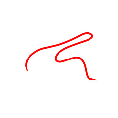 Red Shoelace Vector