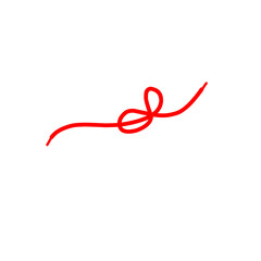 Red Shoelace Vector