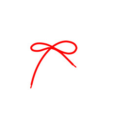 Red Shoelace Vector