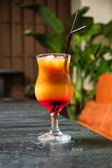 tasty cocktail in the bar