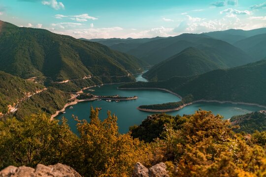 Vycha lake in the mountains bulgaria 