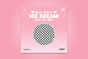 ice cream social media design template