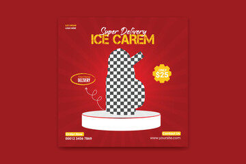 ice cream social media design template
