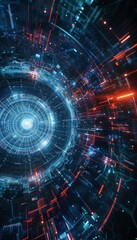 Abstract modern digital technology background wallpaper pulsating with futuristic energy