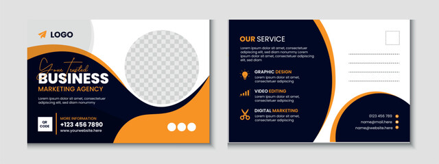 Corporate and business Postcard or Eddm postcard layout design