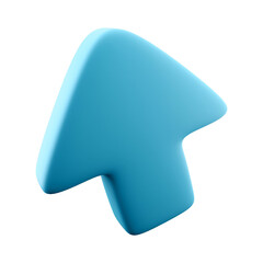 A simple blue line cursor icon against a clean transparent background, representing navigation or selection in digital interfaces.