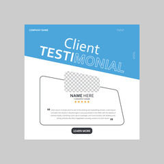 Modern professional client feedback testimonial design.