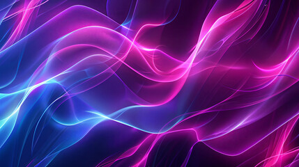 Obraz premium Vivid abstract background featuring colorful light lines and smooth waves. Perfect for technology, design, or artistic concepts