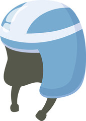 Blue helmet ensuring safety and protection for various activities