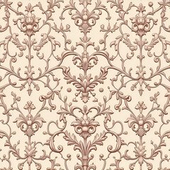 Obraz premium seamless damask pattern