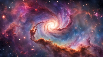 Amazing colorful galaxy in outer space