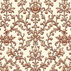 Fototapeta premium seamless damask pattern