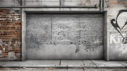 Naklejka premium Urban Decay Grunge: Subtle Concrete and Brick Texture