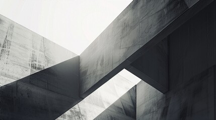 Obraz premium Embrace the Beauty of Simplicity: Clean Lines and Geometric Shapes of Modernist Architecture, Creating a Soothing and Elegant Widescreen Wallpaper