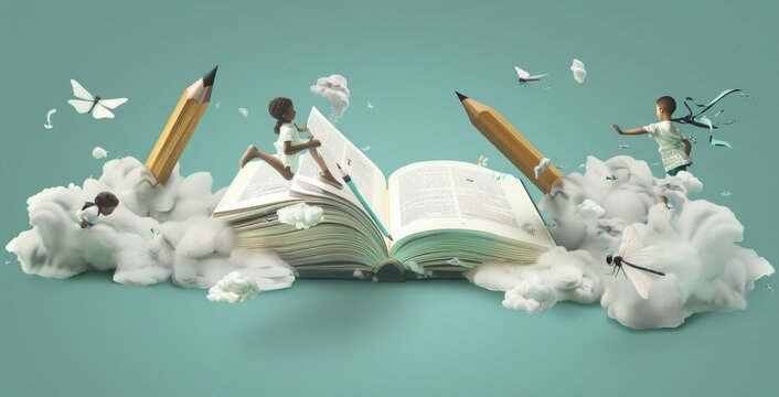 Children Playing In A World of Imagination