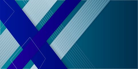 Fototapeta premium Abstract geometric line blue and white banner background. Abstract graphic minimal geometric dynamic design banner pattern background template, poster, texture