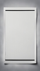 Isolated Blank White Polaroid Photo Frame with Tape