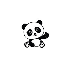 cute panda logo, baby panda vector, panda face logo, panda logo