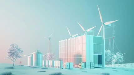 Renewable energy infographic showing distributed energy storage benefits