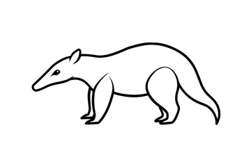 anteater silhouette vector illustration 